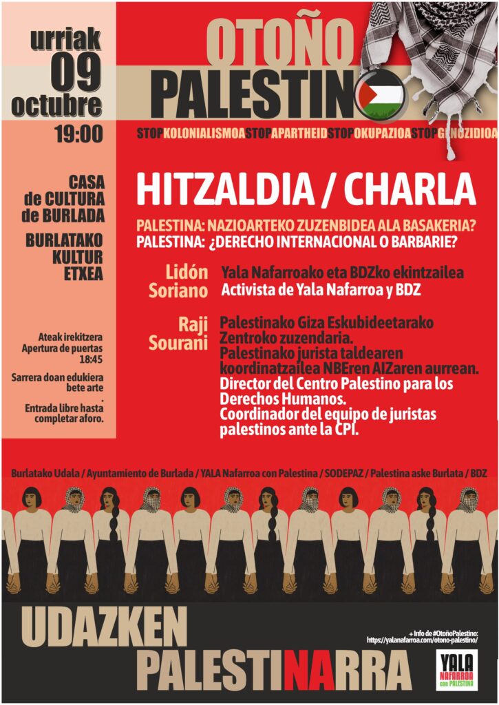 Otoño Palestino, Charla con Raji Sourani y Lidón Soriano