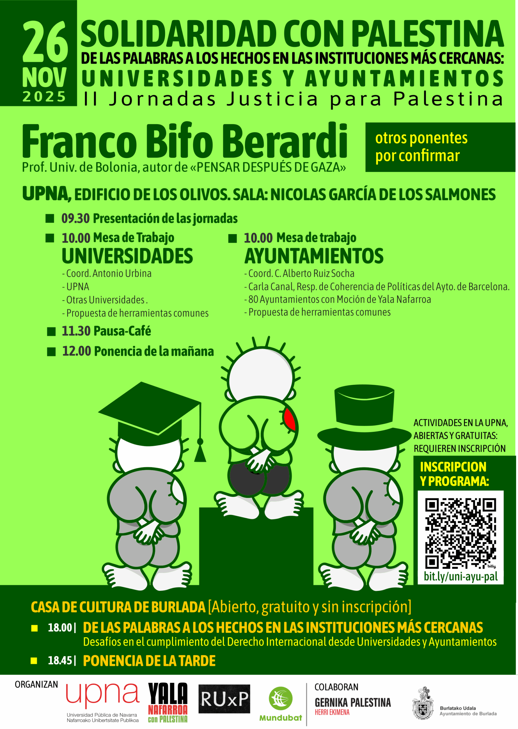 Cartel 26 N Jornadas Solidaridad con Palestina